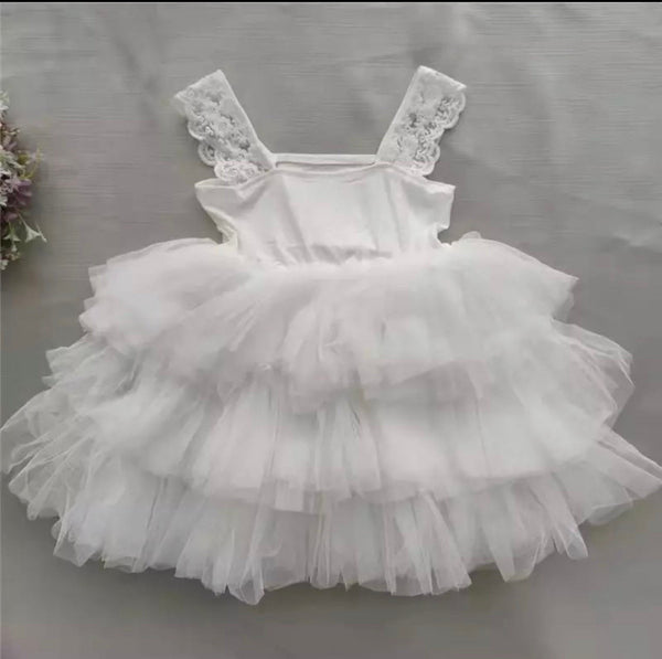White Fairytale Dress| Baptism Dress