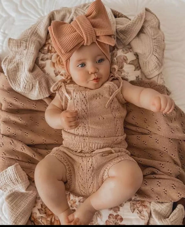 Knitted romper outfit